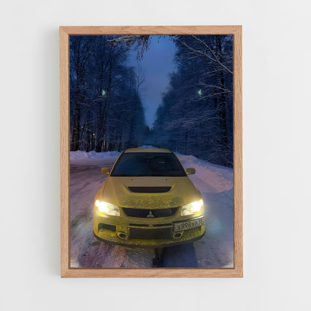 Poster Conduite Hivernale – affiche Mitsubishi (vue 4)
